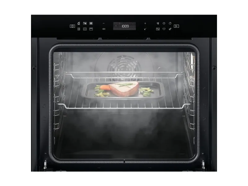 Whirlpool W Collection W6 OS4 4S2 H BL - Ovn - med dampfunktion - til indbygning - niche - bredde: 56 cm - dybde: 55 cm - højde: 58.3 cm - med selv-rengøring - Klasse A  - sort