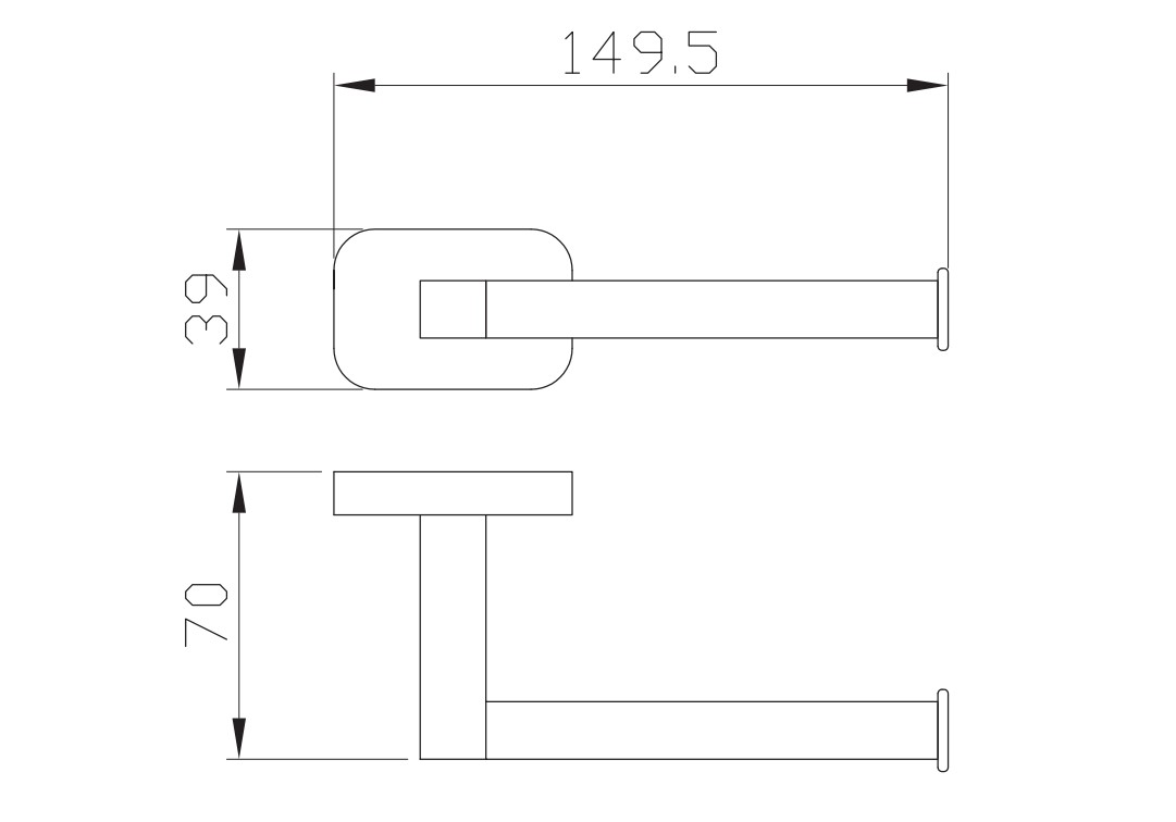 Eastbrook Asti messing toiletrolhouder messing geborsteld