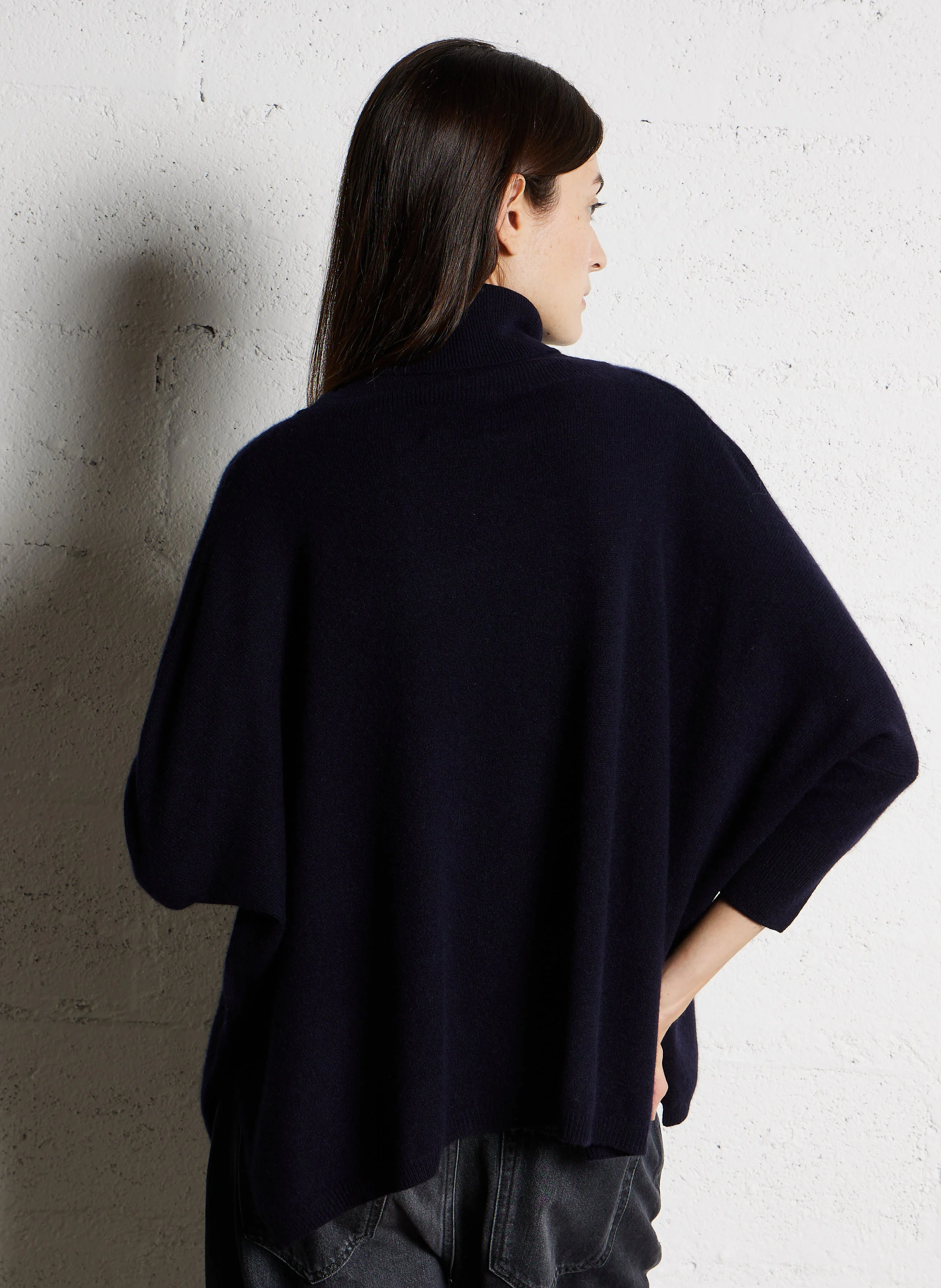 MINIE TURTLE - Pull col roulé en cachemire | Bleu