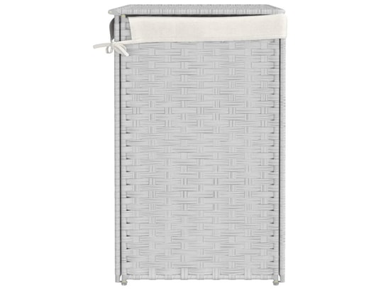 VIDAXL - Panier à linge avec 2 sections blanc 53x35x57 cm résine tres...