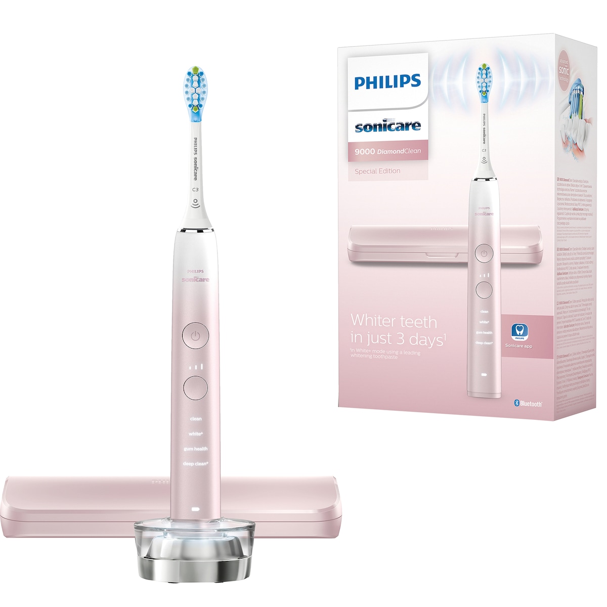 Philips Sonicare DiamondClean 9000 elektrisk tannbørste HX991184 rosa