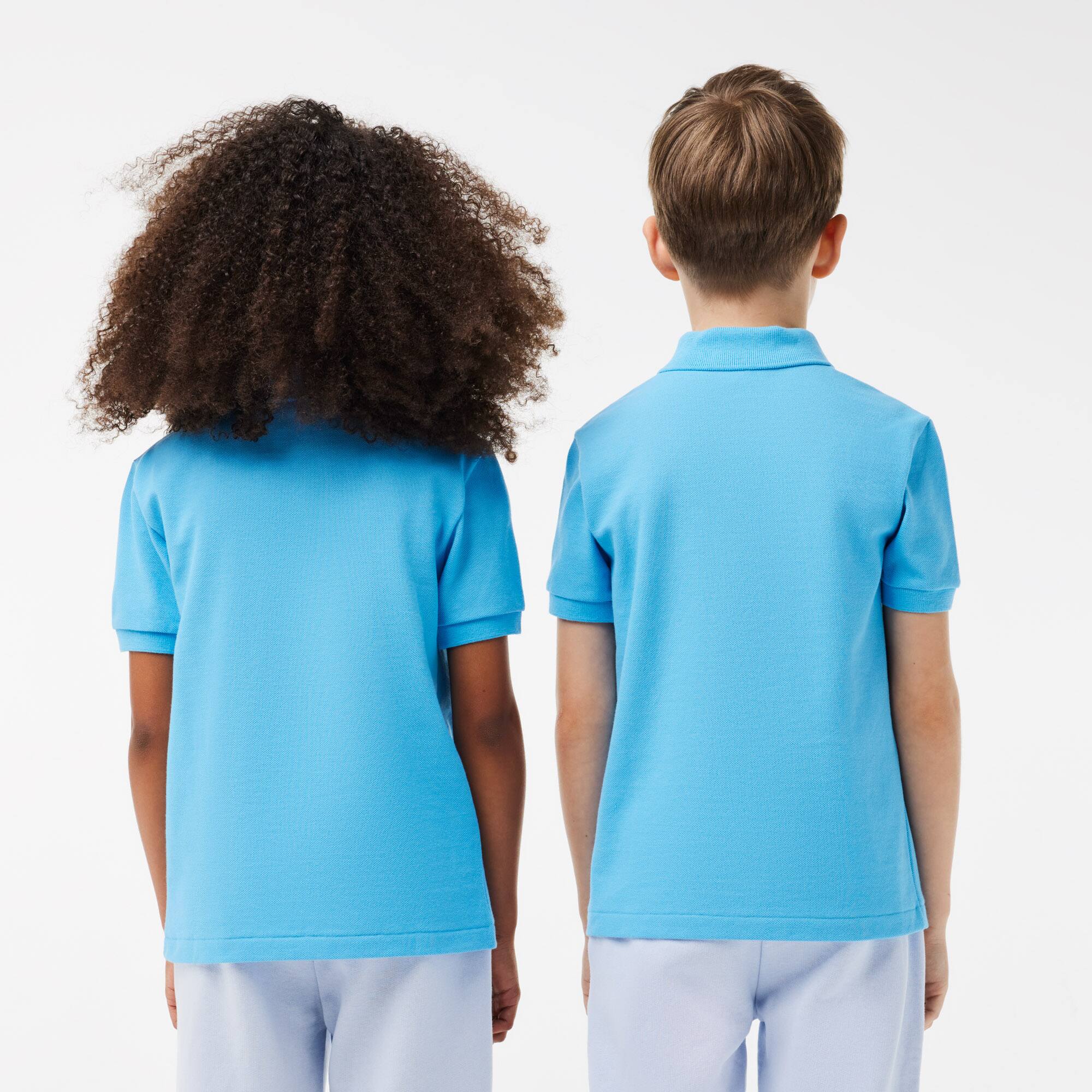 Polo enfant Lacoste regular fit en petit piqué uni Polos - Bleu - Lacoste - Enfant