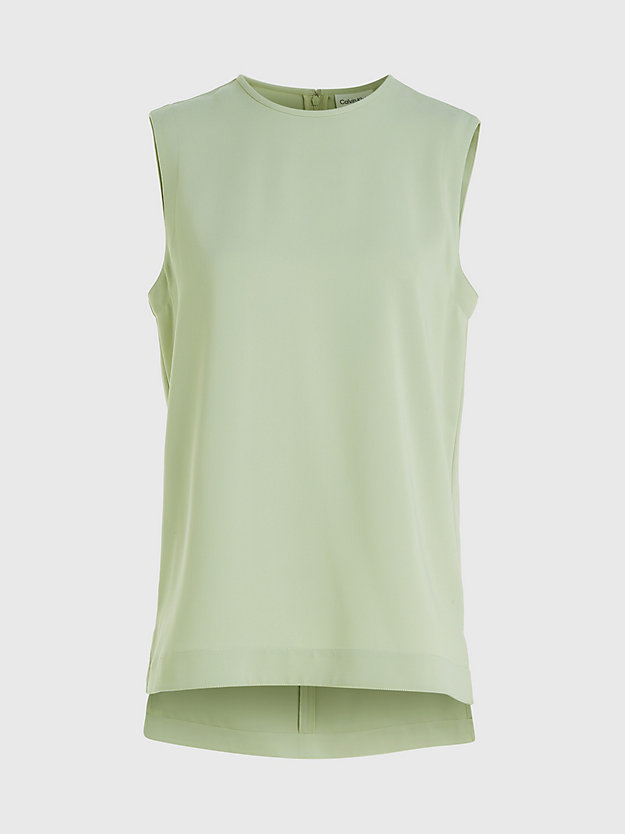 Blusa sem mangas em sarja estruturada