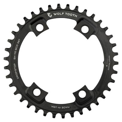 Plateau Wolf Tooth 110 BCD Asymmetric 4-Bolt Shimano Drop-Stop B Noir