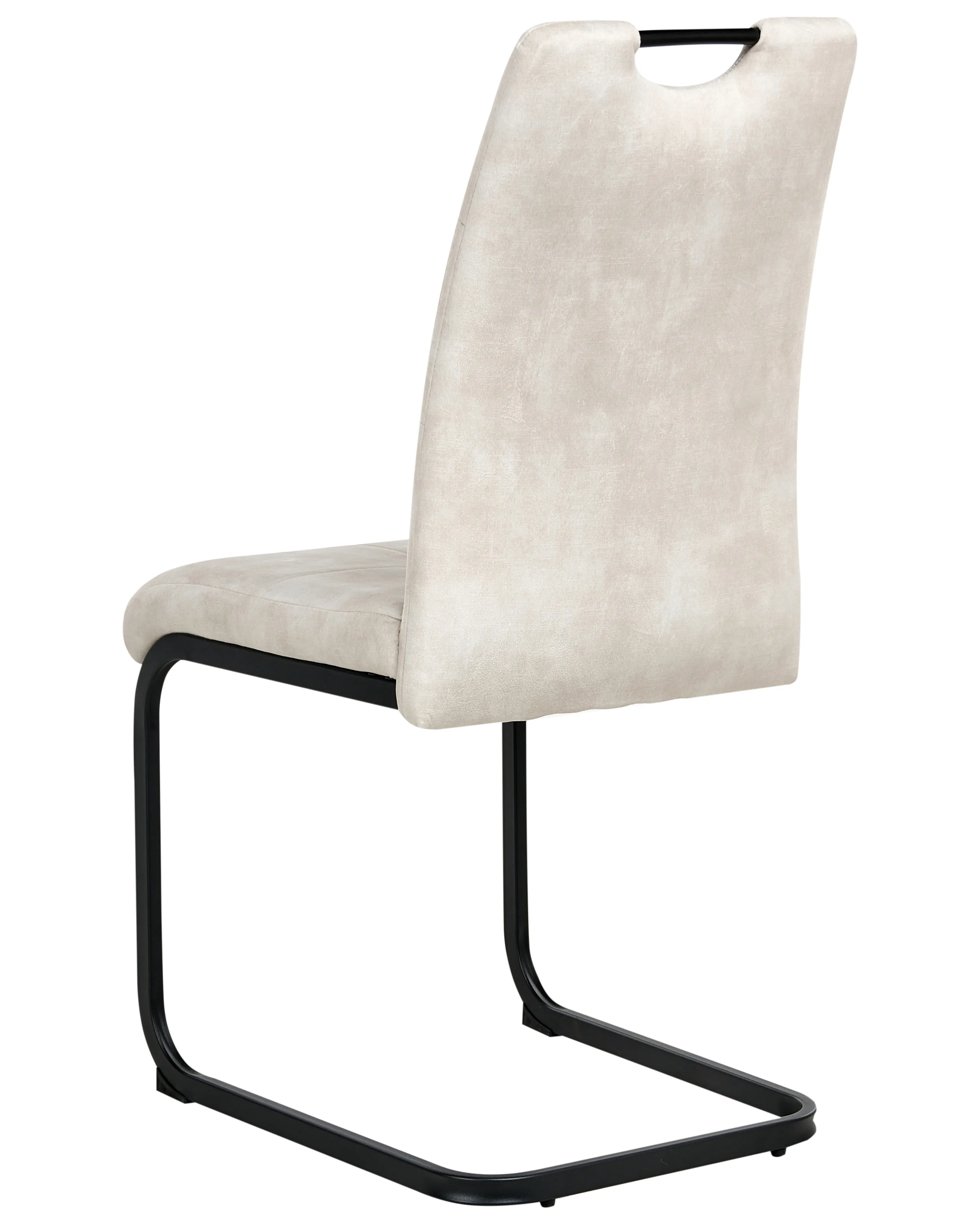 Set van 4 eetkamerstoelen CISCO Stof Lichtbeige