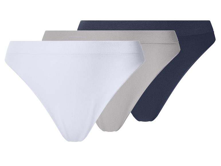 Set van 3 geribde dames strings