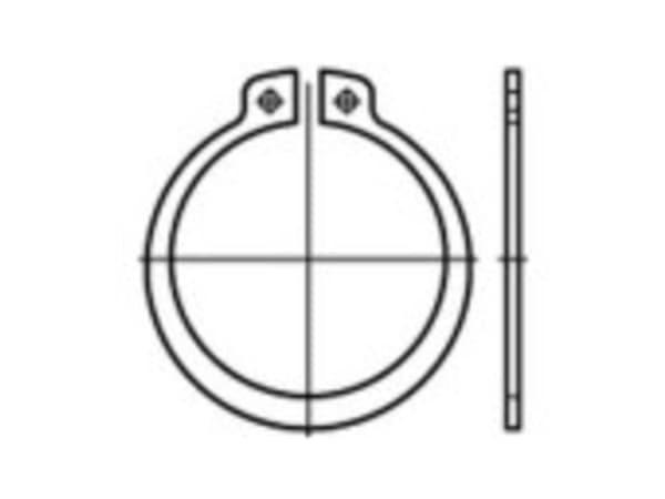 TOOLCRAFT TO-9978252 Sikringsringe Indvendig diameter: 170.5 mm DIN 471 Fjederstål 25 stk