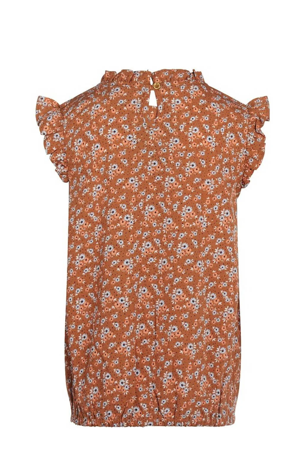 No Way Monday gebloemde blouse roestrood