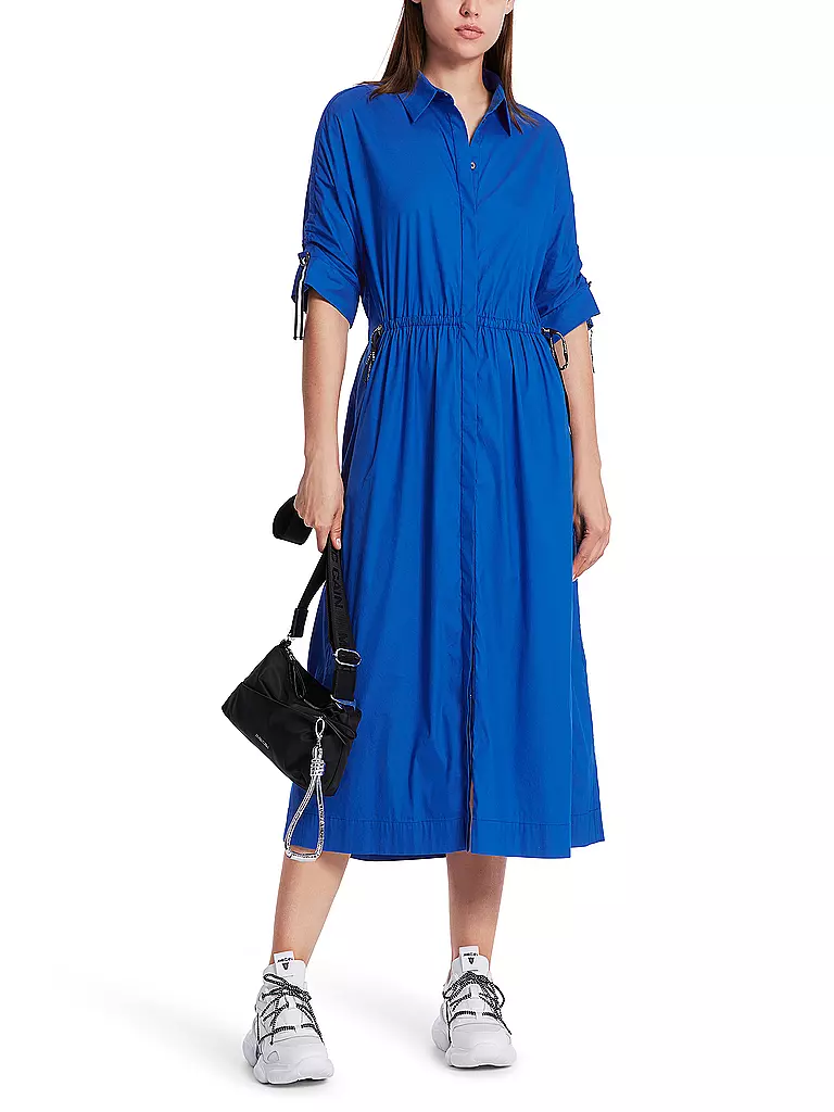 MARC CAIN Hemdblusenkleid blau