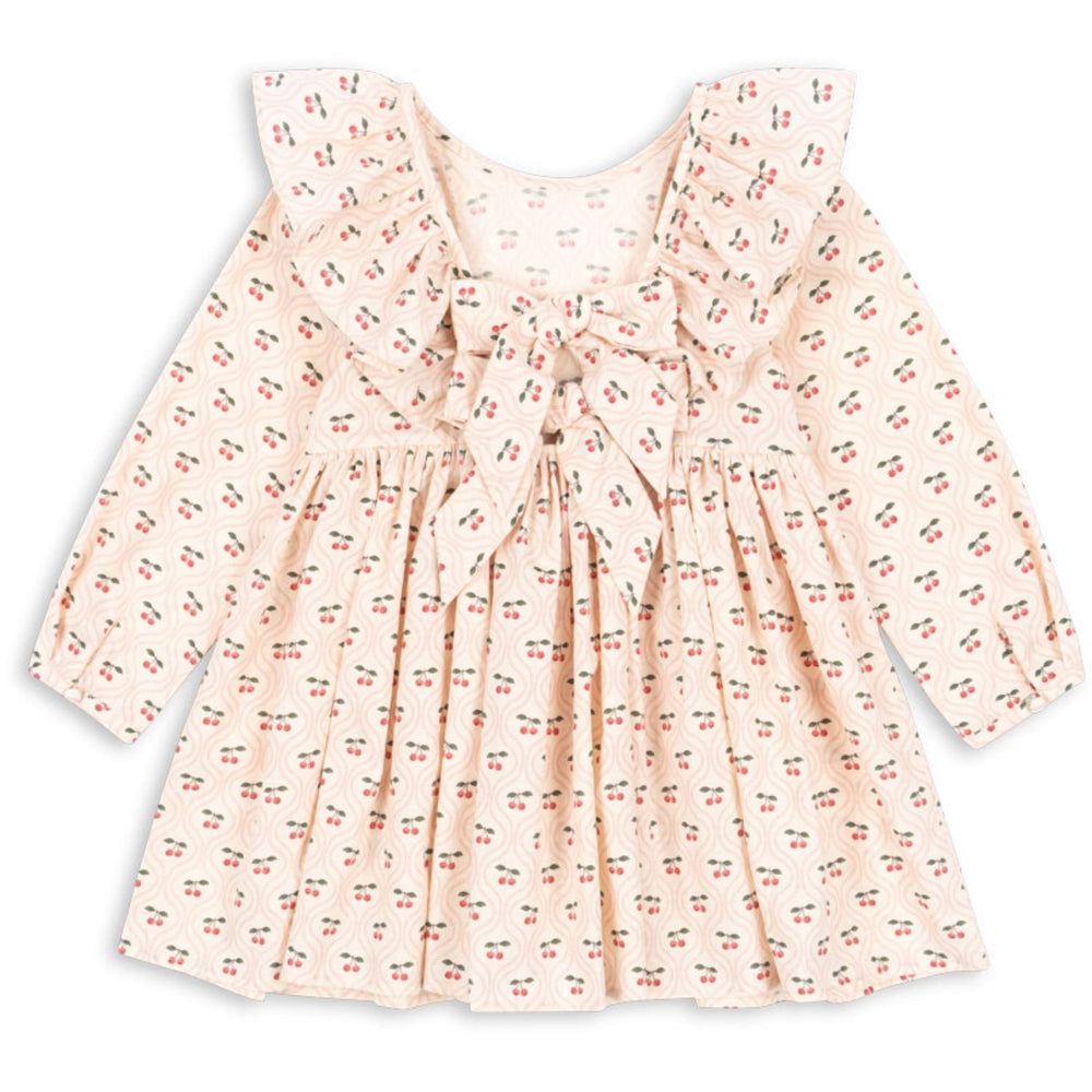 Køb Konges Sløjd Cherry Pink Motif Cianna Ls Sløjfe Kjole GOTS