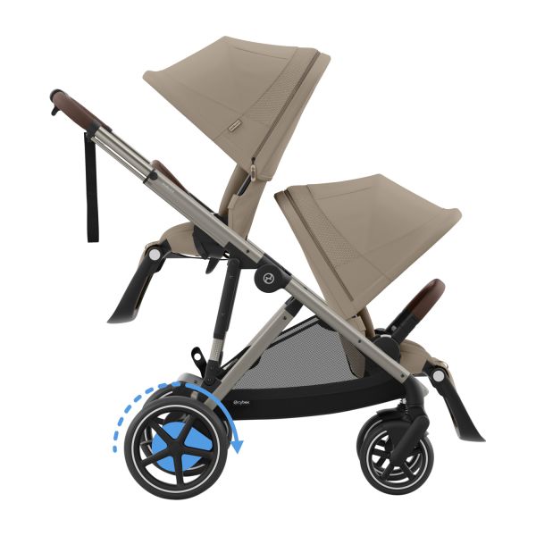 Cybex E-Gazelle S DUO kinderwagen 3-in-1 Almond Beige / Beige