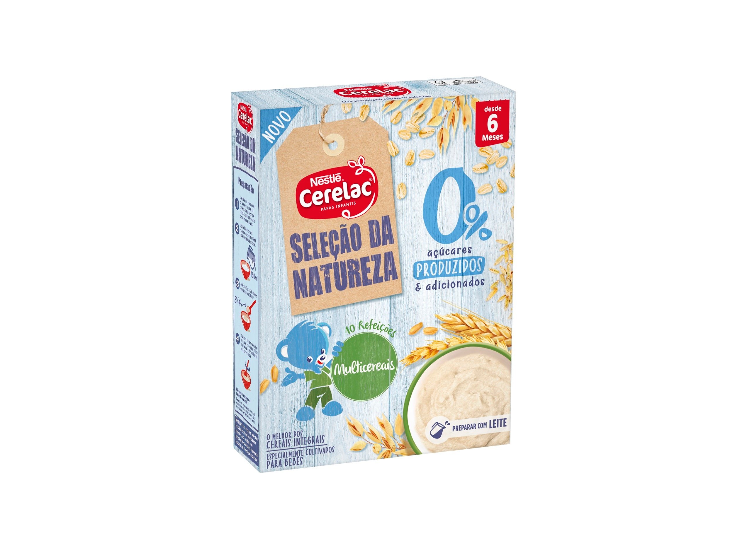 FARINHA NÃO LÁCTEA CERELAC 0% AÇÚCAR MULTICEREAIS 180G