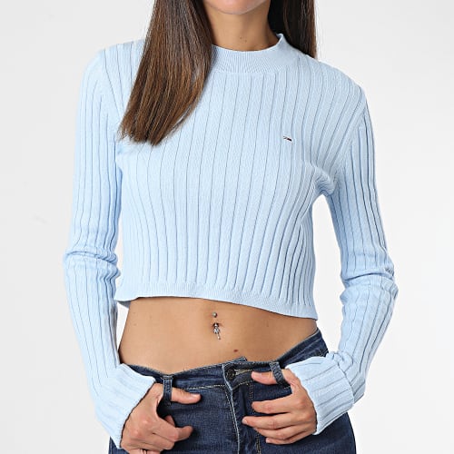Sweat Crewneck Crop Femme BXY 3587 Bleu Clair