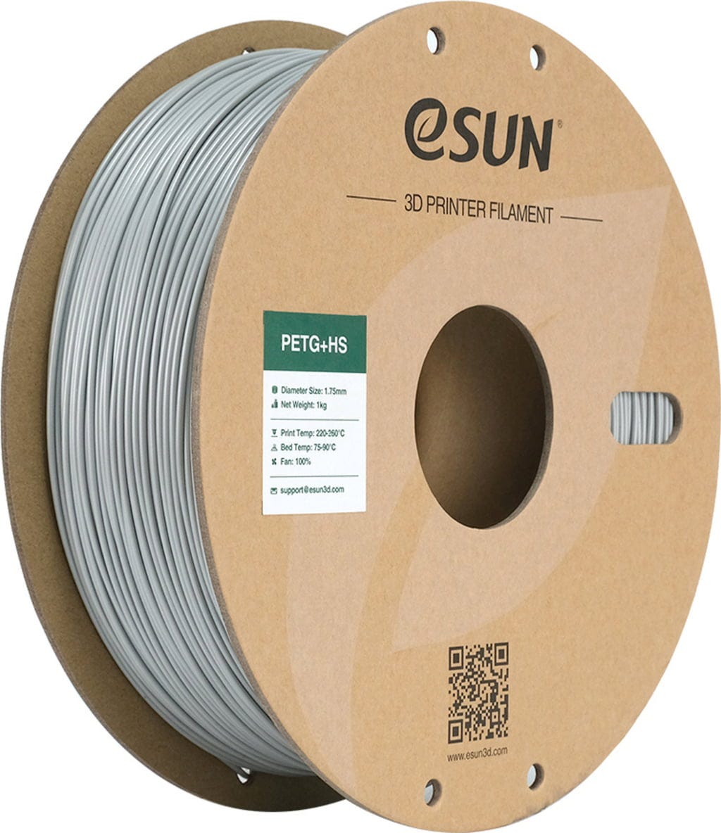 eSUN  PETG+HS Silver, 1,75 mm / 1000 g    PETG-Material für den Hochgeschwindigkeitsdruck