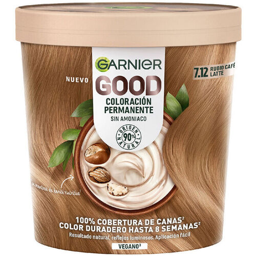 Garnier - Good Coloración Permanente 7.12 Rubio Café Latte 1 U