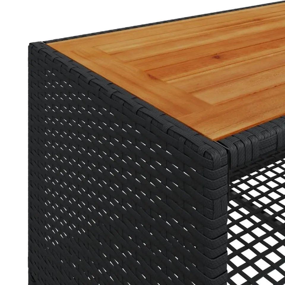 vidaXL - Loungeset - Zwart - Poly rattan