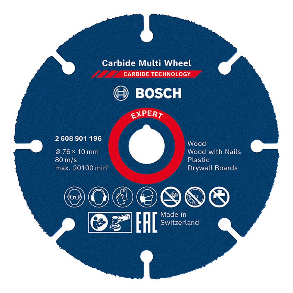 KAPPESKIVE BOSCH EXPERT CARBIDE MULTI 76X10MM