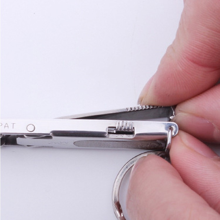 Edelstahl Nagelknipser Schlüsselanhänger Finger-/Fuss Nagelschere (Maniküre/Pediküre) - Silber