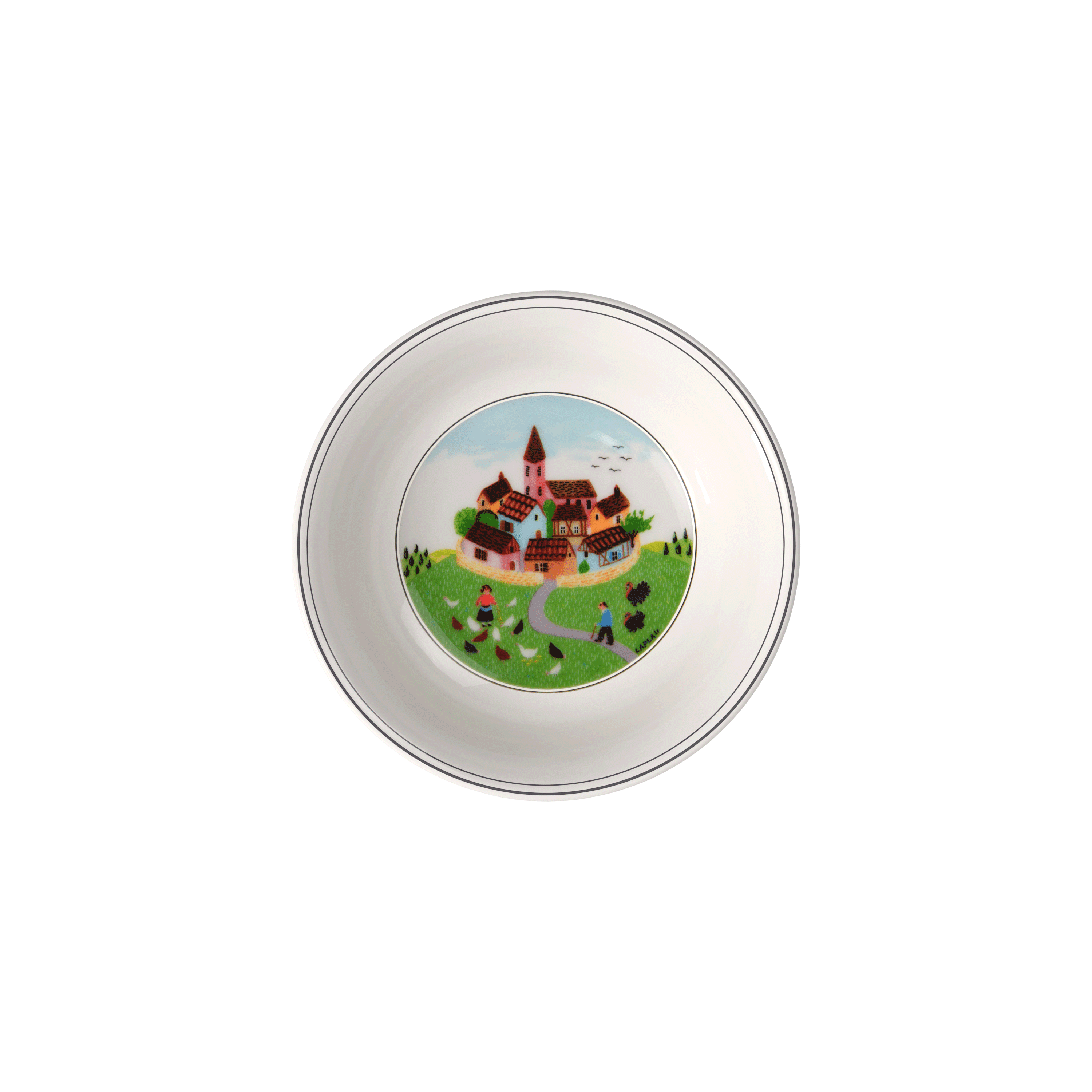 Design Naif Dessert bowl Multi-colored, 5.5 oz, Premium Porcelain