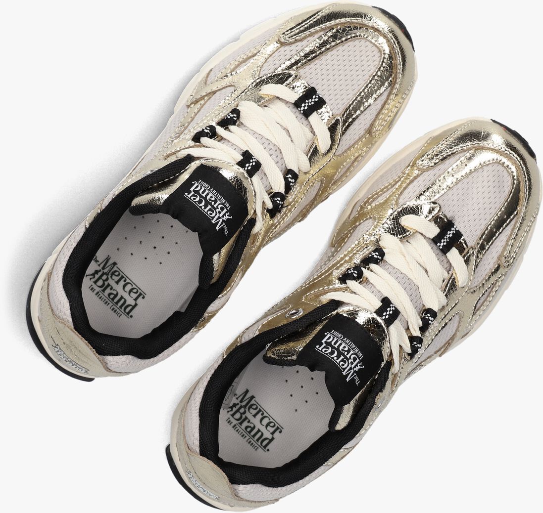 goudkleurig mercer amsterdam lage sneakers the re-run cracked