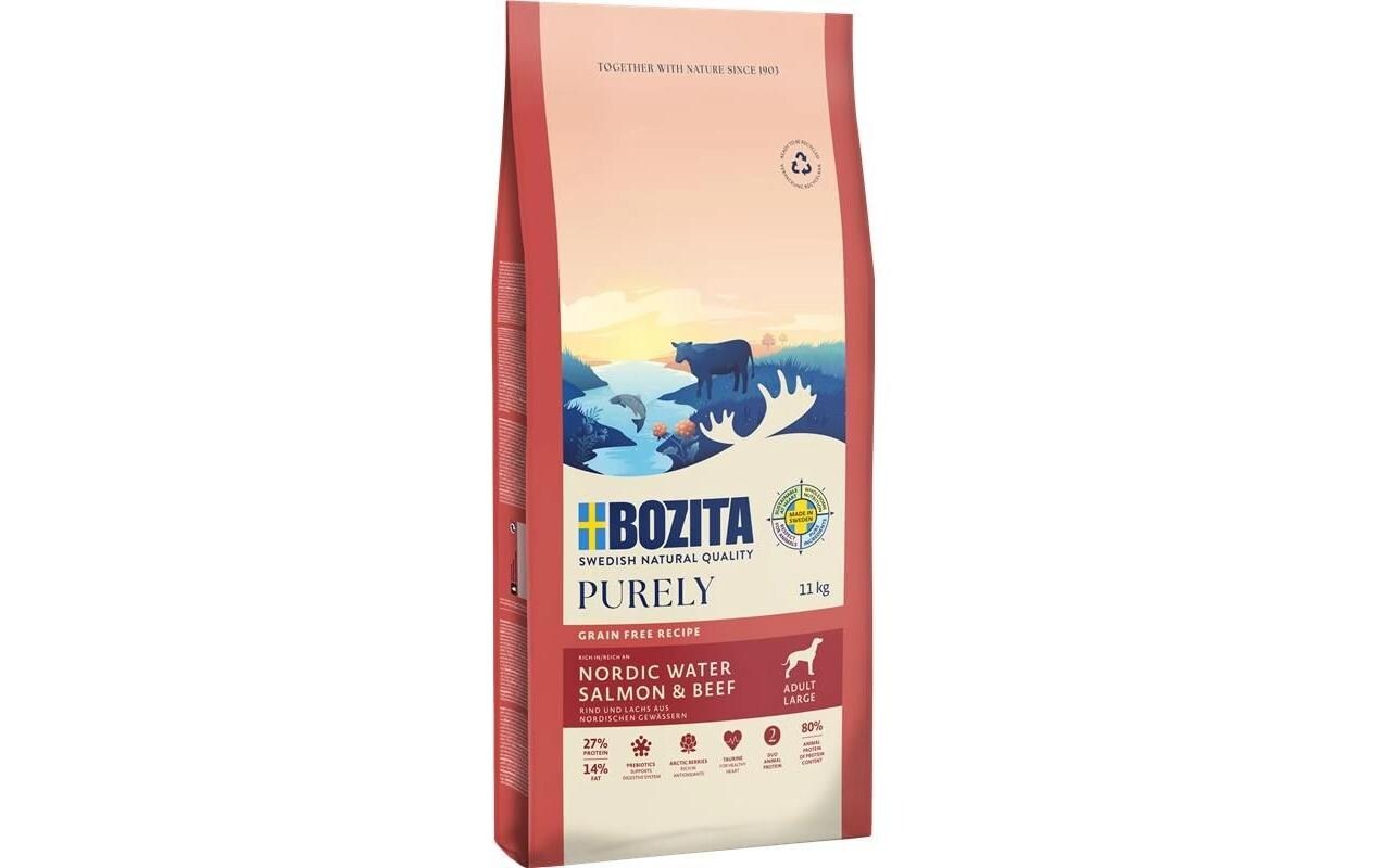 Trockenfutter Purely Adult Large Lachs & Rind, 11 kgGetreidefreies Alleinfutter für Hunde