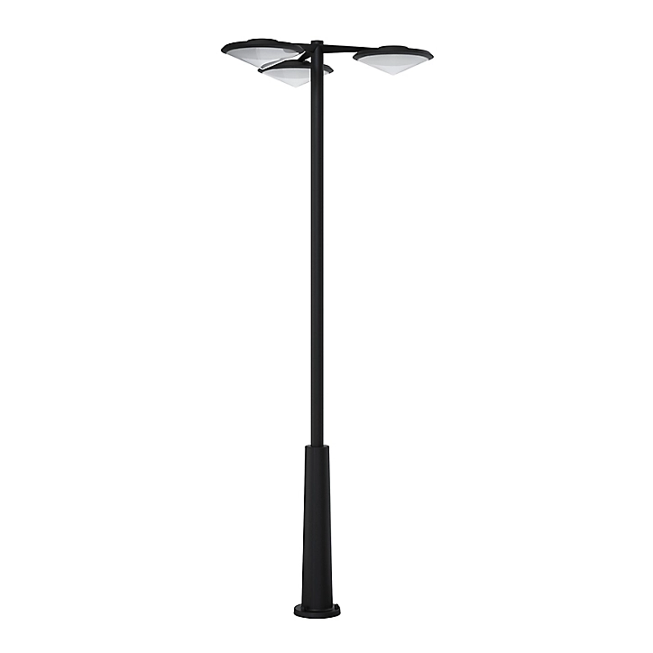 Lampadaire Ortano LED intégrée 3x1100lm 3x20W IP44 GoodHome noir