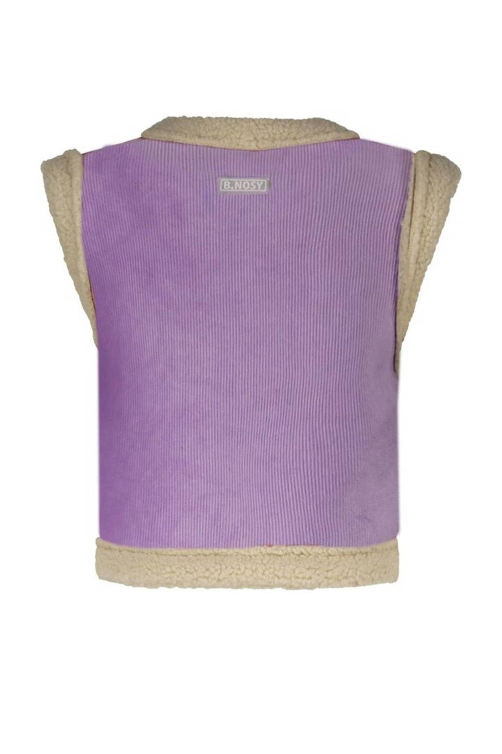 B.Nosy baby gilet Gemma met borduursels lila/ecru