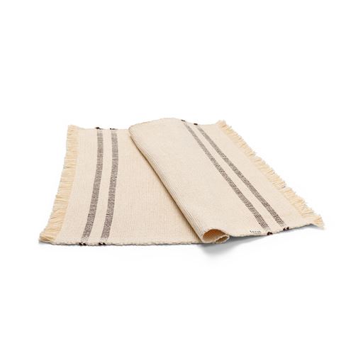 ferm LIVING Savor Dækkeserviet, Off White/ Chocolate, 38x50 cm