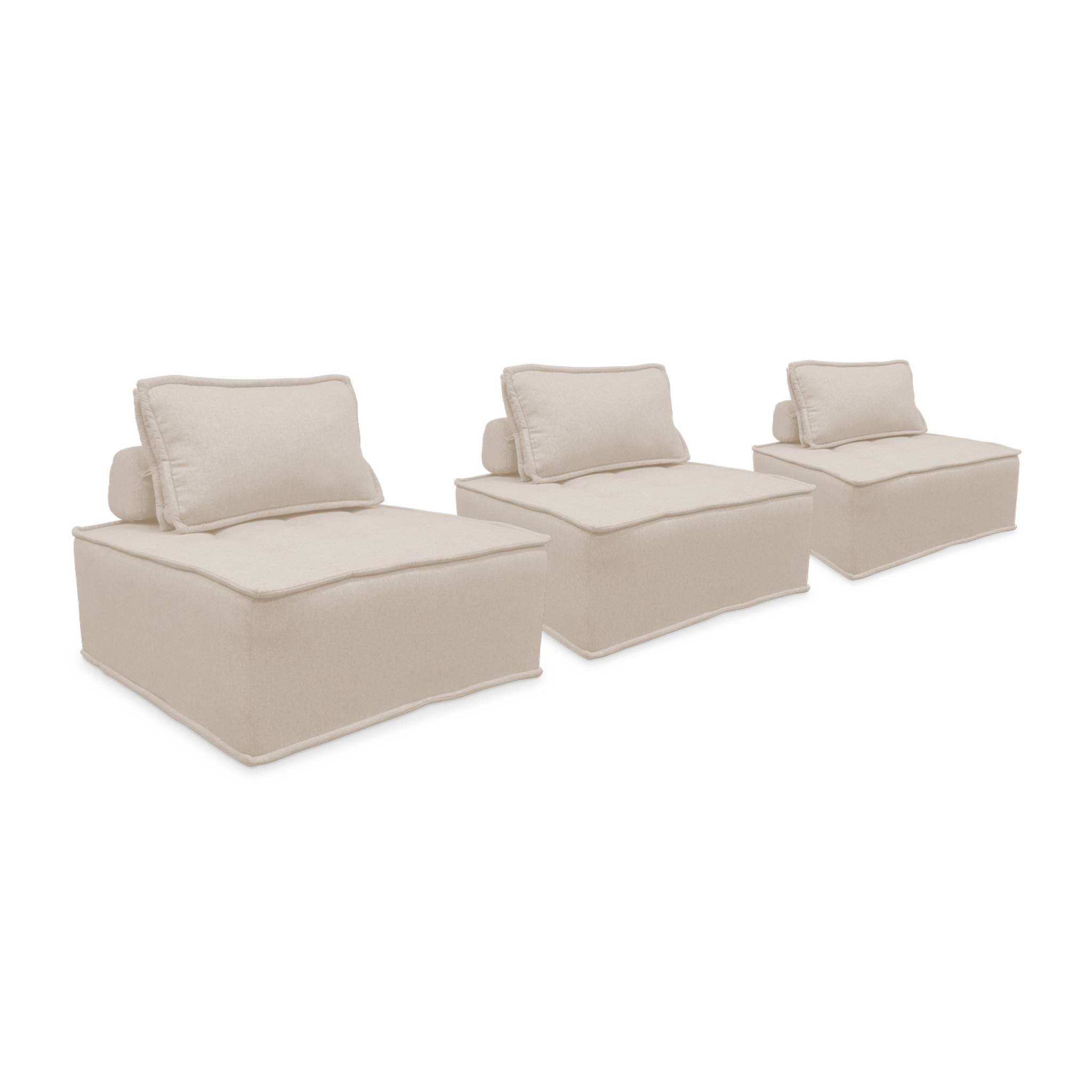 sweeek - Modulaire fauteuils in stof (Set van 3)