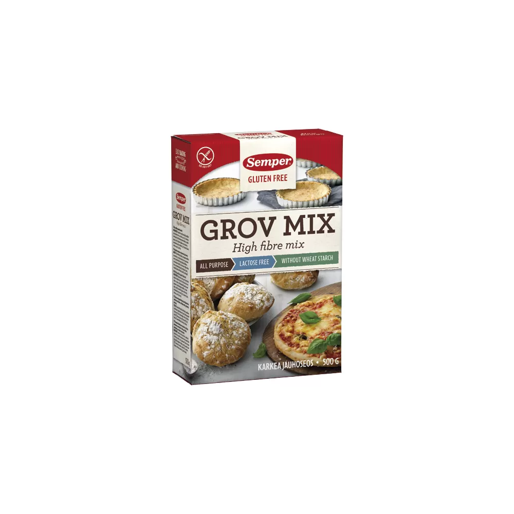 Semper Grov Brødmix Glutenfri - 500 g.