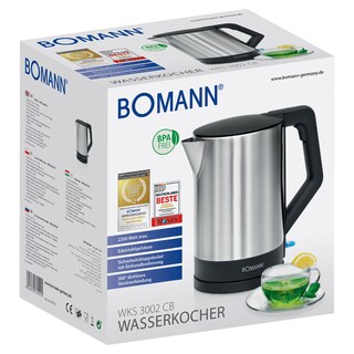 BOMANN Wasserkocher WKS 3002 Edelstahl schwarz