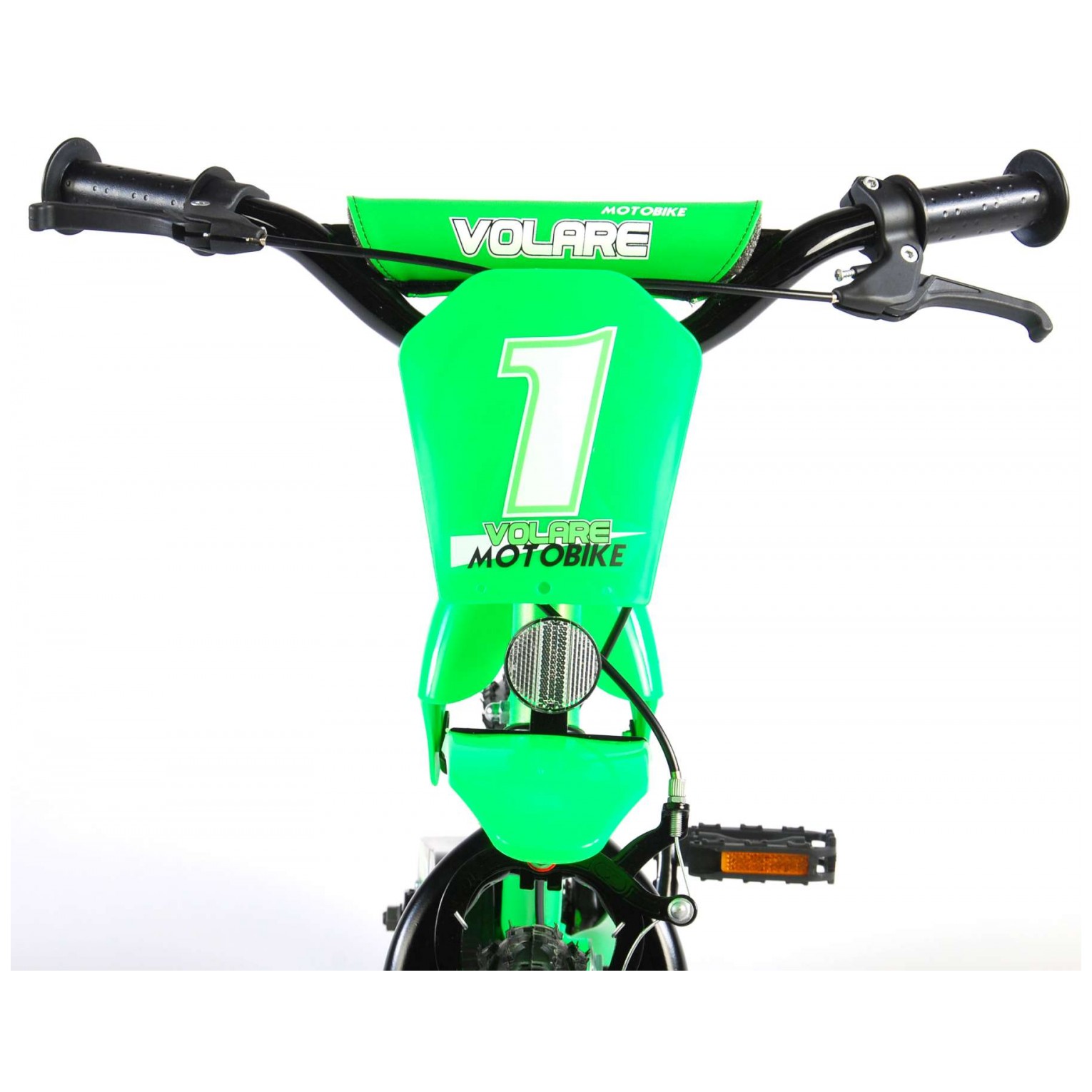 Volare Motorbike Fiets - 12 inch - Groen - 2 handremmen
