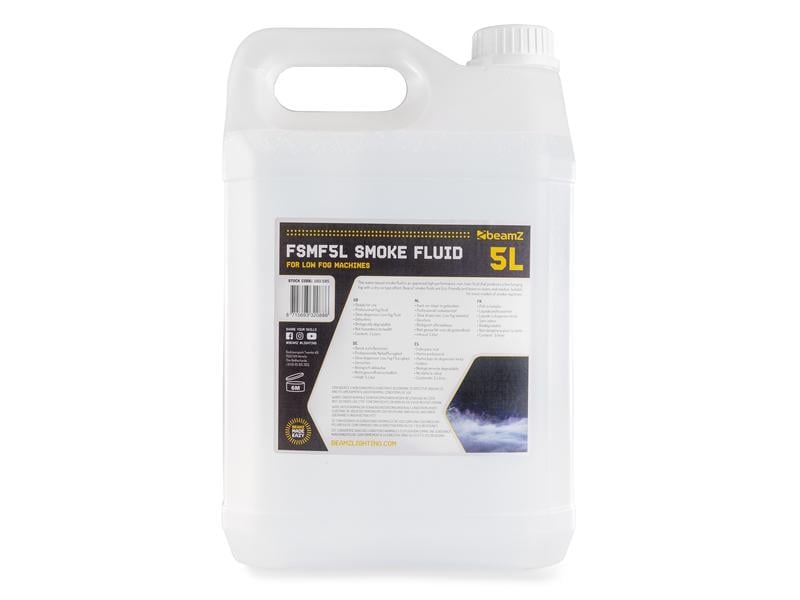 BeamZ Nebelfluid FSMF5L Low Fog 5 l Professionelles Nebelfluid, das einen Trockeneis-Effekt erzeugt