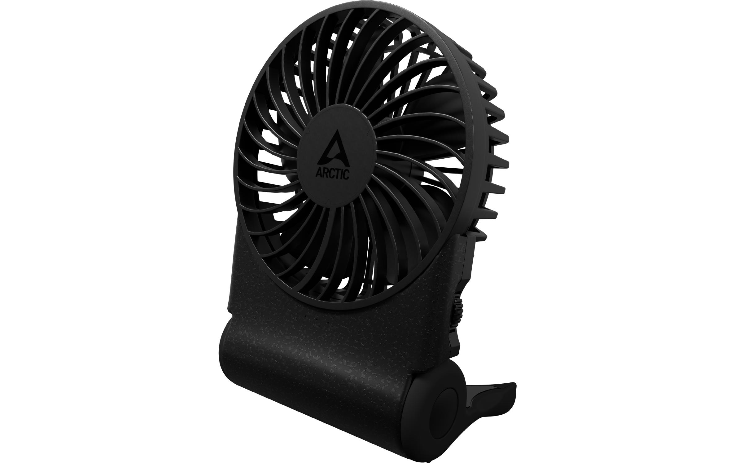 USB-Ventilator Summair2Go SchwarzWiederaufladbarer Taschenventilator mit Standfuss