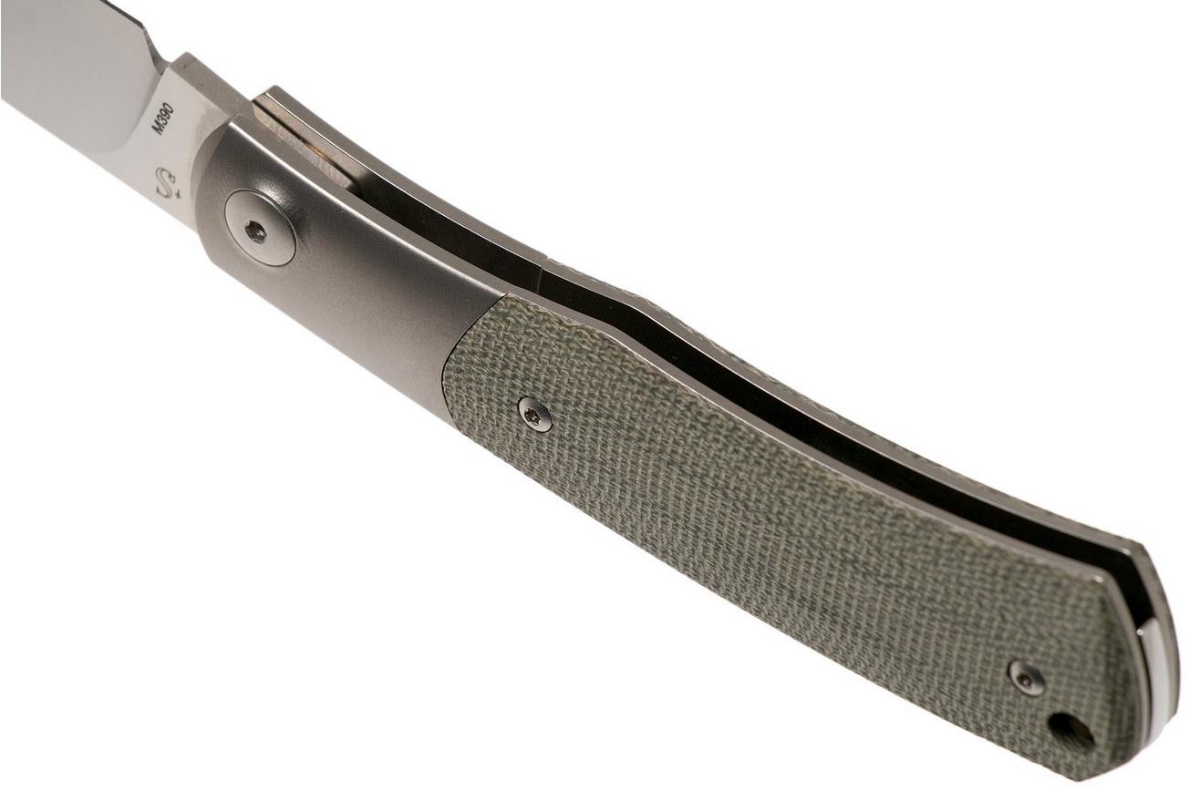 Viper Hug V5992CG Green Canvas Micarta zakmes, Sacha Thiel design