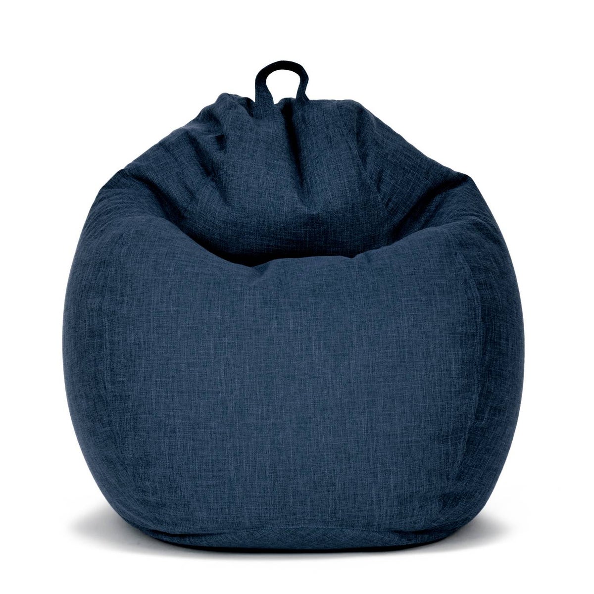 Green Bean Indoor Zitzak met 200 liter gevuld met EPS-korrels, knuffelzacht, wasbaar - Stoffen vloerkussen, ligstoel, zitkussen, loungestoel voor binnen - Donkerblauw