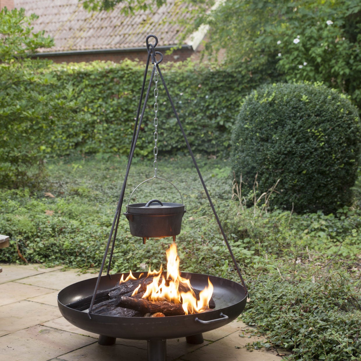 Esschert driepoot vuurschaal Design Fancy Flames zwart 5,9 x 5,1 x 118 cm
