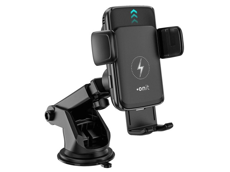onit Handyhalterung Smart mit Ladefunktion Halterung zum Laden und Befestigen des Smartphones an Lüftungsschlitzen oder am Armaturenbrett