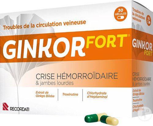 Tonipharm Ginkor Fort Circulation Veineuse Et Crise Hémorroïdaire 30 Gélules