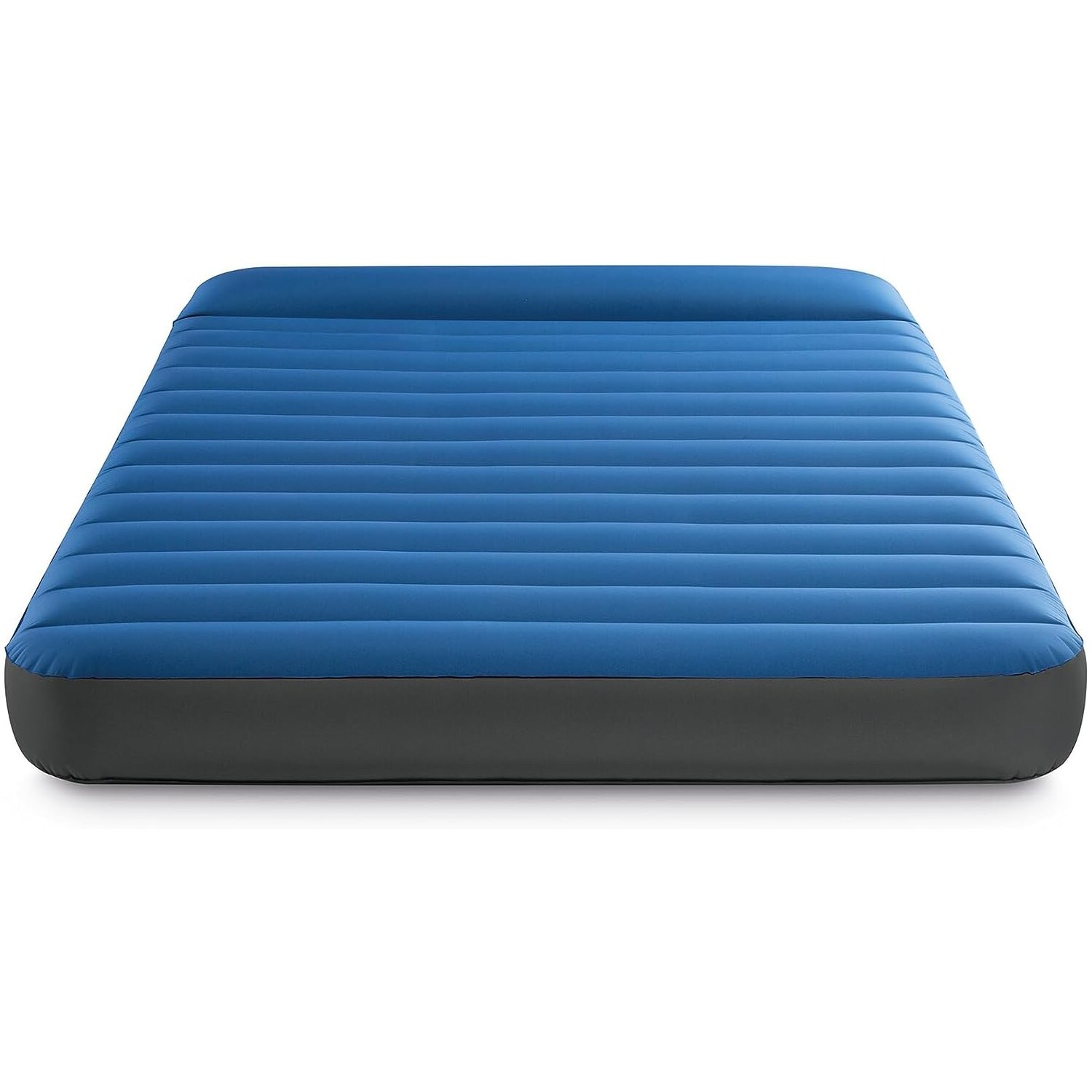 INTEX 64013 - Luftbett - Queen Dura-Beam Truaire inkl. USB-Luftpumpe (blau, 152x203x22) Luftmatratze Campingbett