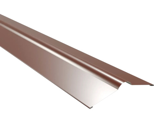 PRECIT vlakke nokbeplating voor trapeziumplaat, roodbruin RAL 8012, 1000 mm x 140 mm x 140 mm x 0,5 mm