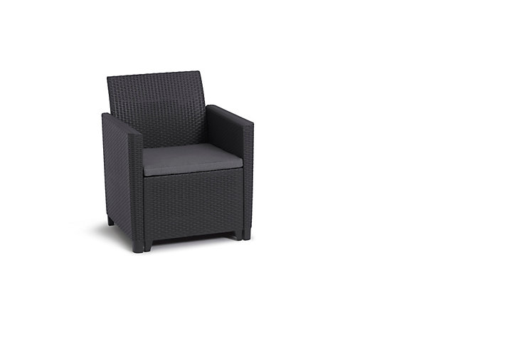 Salon bas de jardin 2 personnes Marie Keter gris anthracite