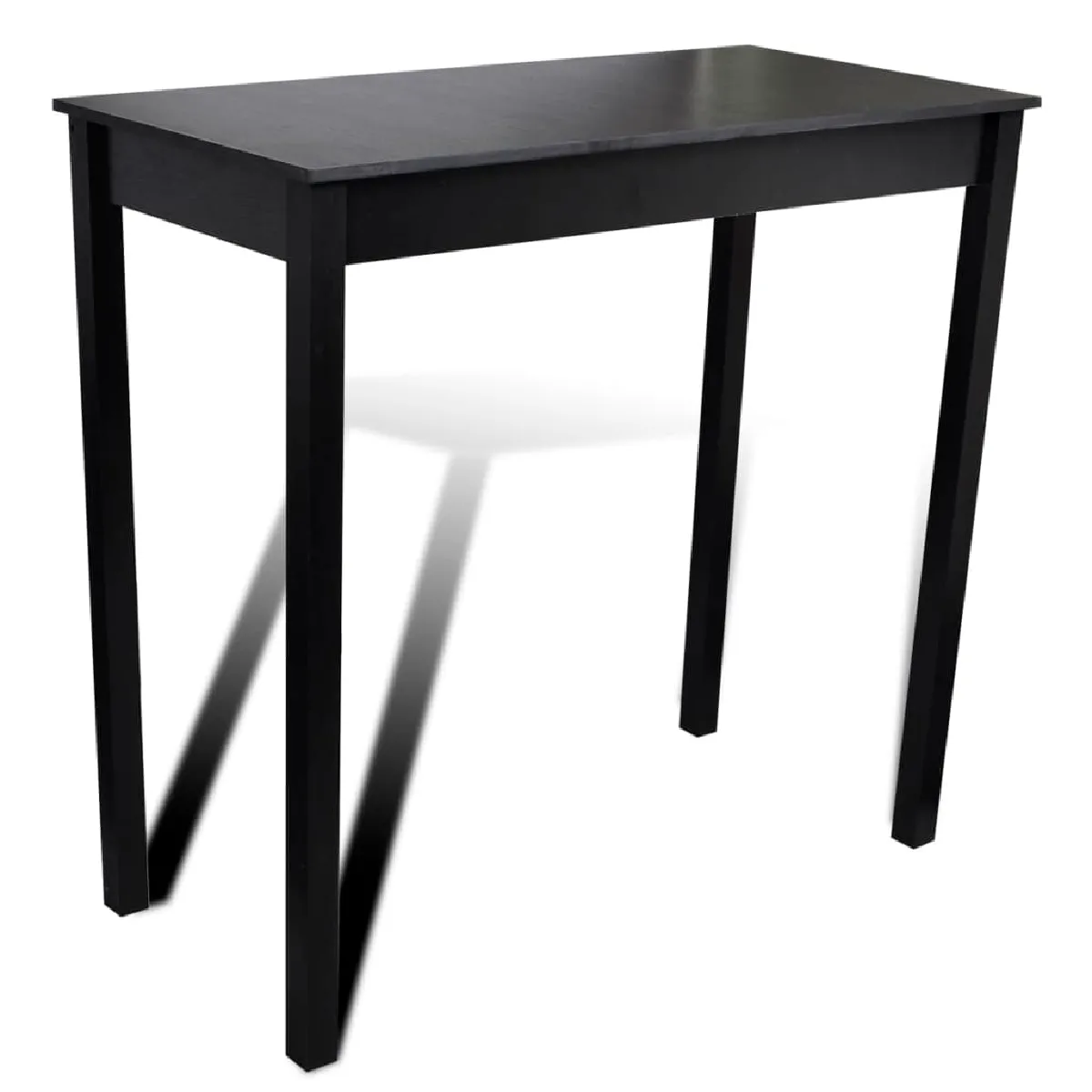 vidaXL Set de bar avec tabourets - Noir
