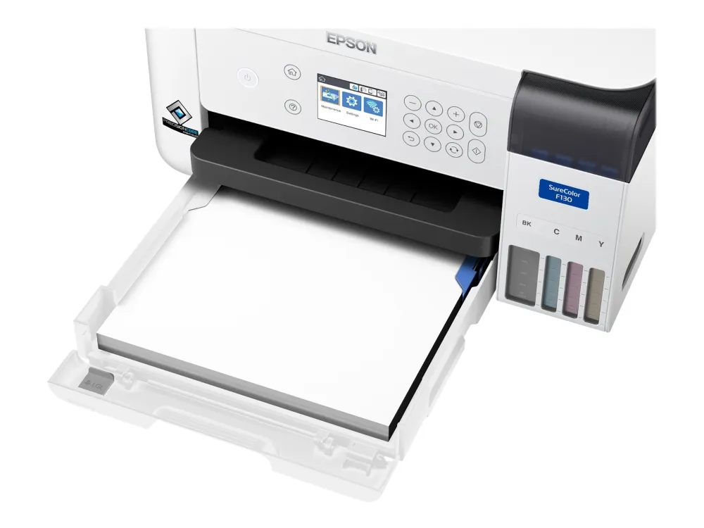 Epson SureColor SC-F100 - Printer - farve - farvesublimering - A4 - 600 x 1200 dpi - kapacitet: 150 ark - Wi-Fi, USB 2.0, LAN