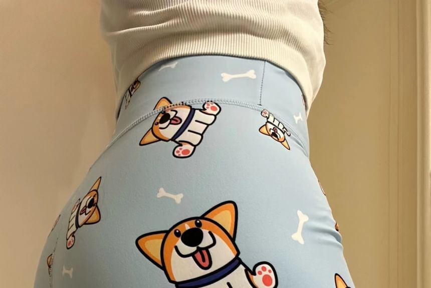 Runyz - Yogashorts met hoge taille en patroonprint