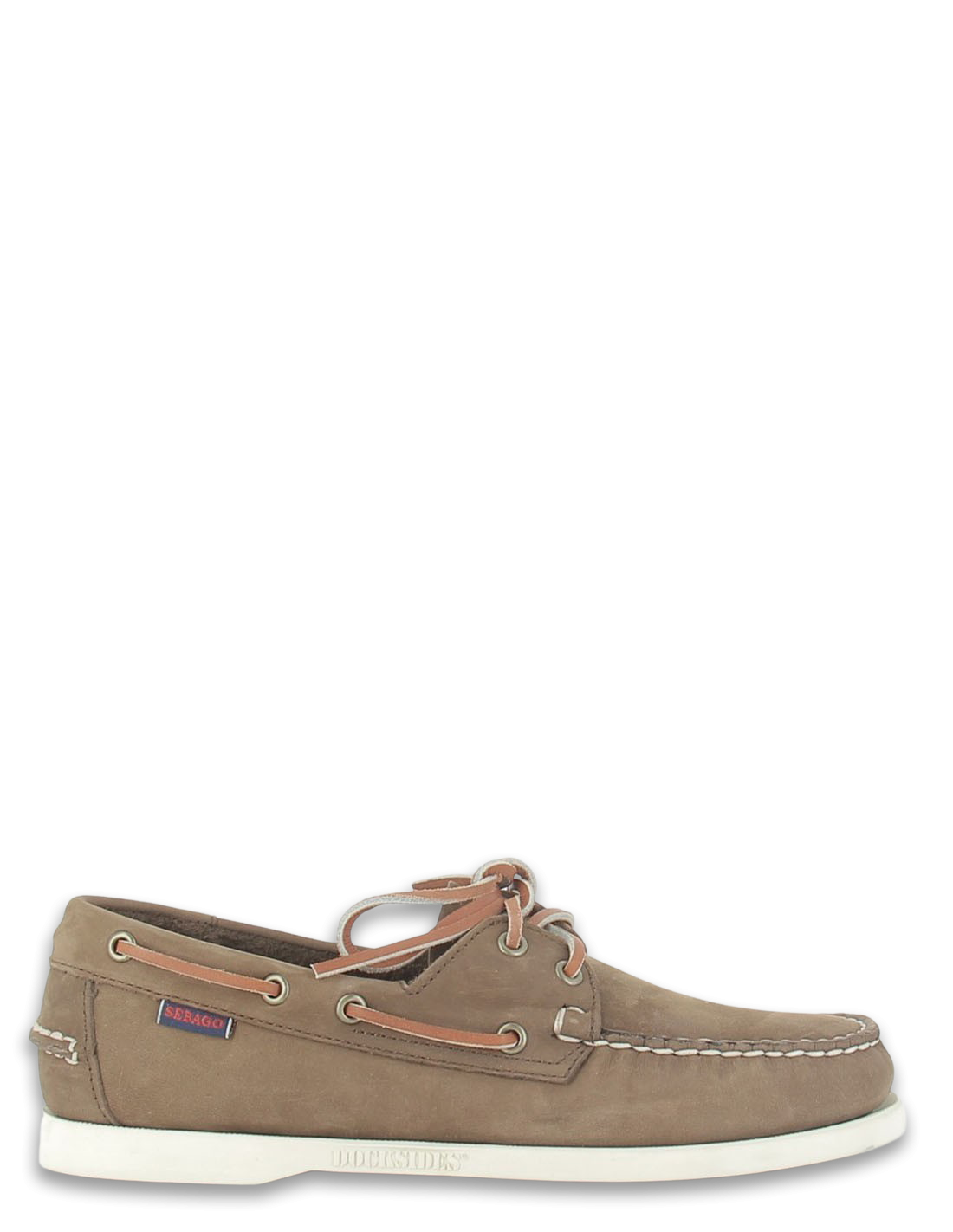 sebago Mocassins bateaux homme docksides portland nubuck  marron