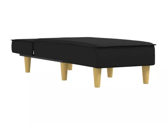 Prolenta Premium - Chaise longue noir tissu