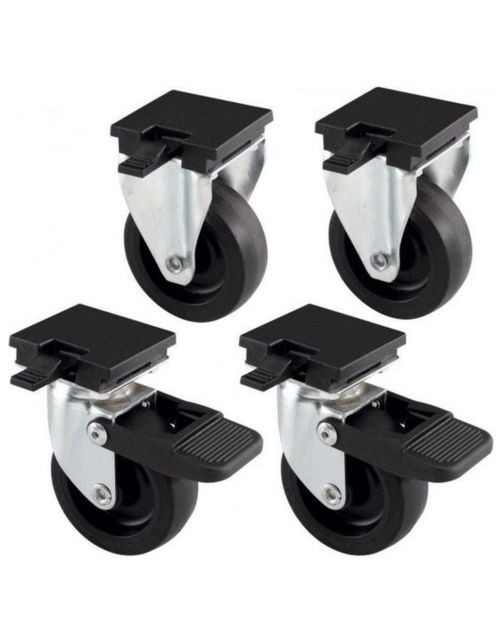 Ferplast Set Wielen Atlas 50\/60 - Hondentransportbox - Zwart 4 stuks