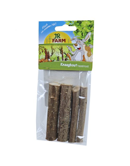 Jr Farm Knaaghout Hazelnoot - Ruwvoer - 3 x 9 x 18 cm 40 g