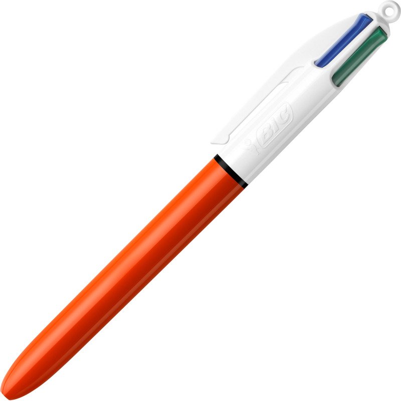 Stylo bille Bic 4 couleurs rétractable pointe 0,8 mm - écriture fine
